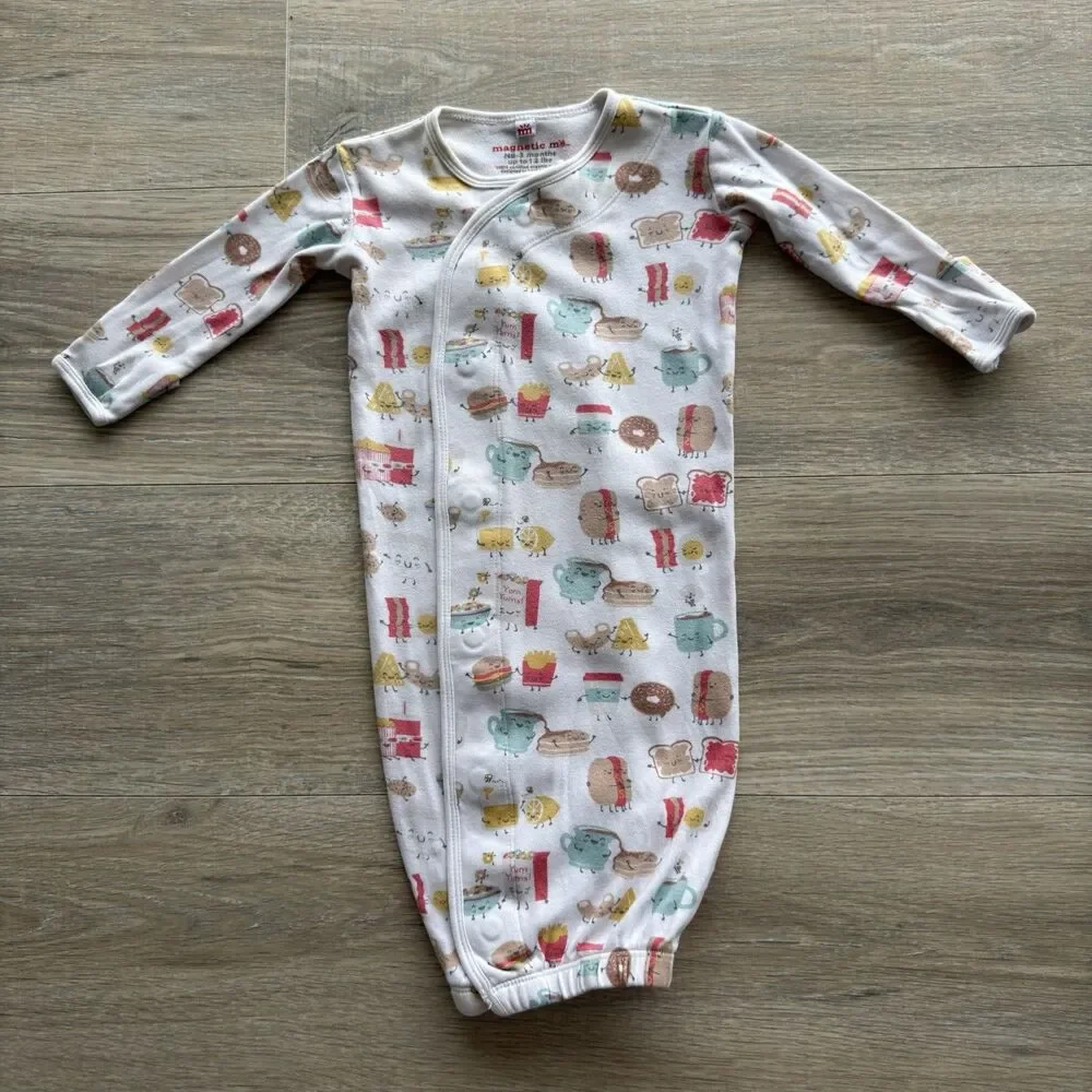 Magnetic Me “Better Together” Food Print Newborn - 3 Months Sleeper Gown Unisex
